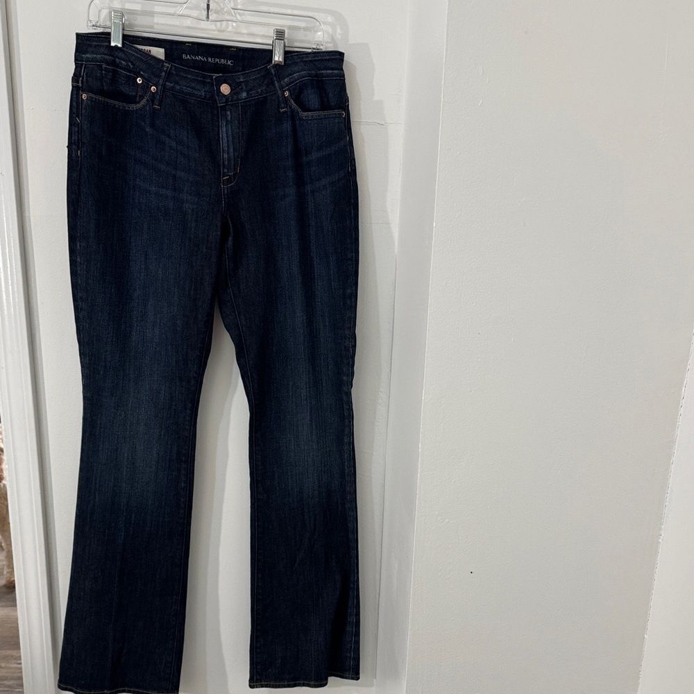 Banana Republic Dark Indigo Women's Urban Boot Cut Jeans Low Waist . Size 10 NWT